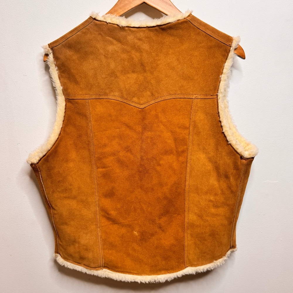 J&A Leathers Suede Shearling-Lined Vest - Picture 2 of 5